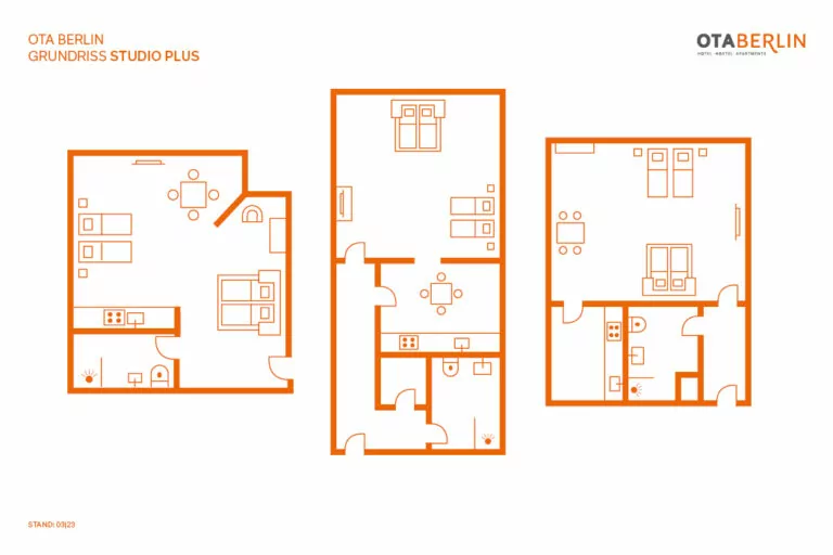 floor plan layout of studio plus apartment OTA-Berlin